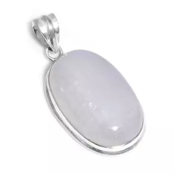 Натуральный Радужный Лунный Камень Драгоценный Камень Подвеска Ручной Работы Ювелирные Изделия 1,85 Твердое Стерлинговое Серебро Для Женщин и Девочек