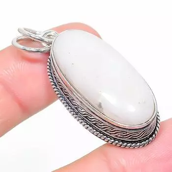 Натуральный радужный лунный камень драгоценный камень 925 Серебряный кулон стерлингов 1,97 Y3H12