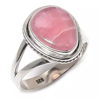 Натуральный родохрозит драгоценный камень 925 цельное серебро ювелирное кольцо S.7 t3M16