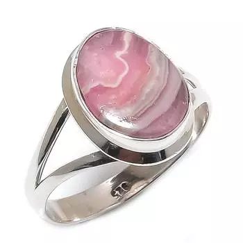 Натуральный родохрозит драгоценный камень 925 цельное серебро ювелирное кольцо S.9 y1L66