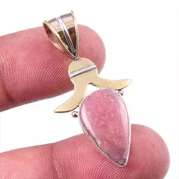 Натуральный родохрозит из чистого серебра 925 пробы, подарочный двухцветный кулон 1,50 дюйма z3I29