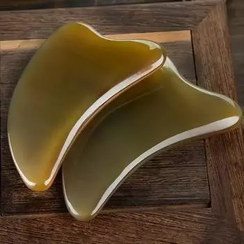 Натуральный рог быка Гуаша Доска скребок Гуаша Массажер для лица Подтяжка лица Шея Тело Скребковый массаж Инструменты для красоты