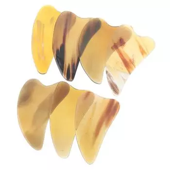 Натуральный рог быка Гуаша Доска Скребок Подтяжка лица Шея Тело Скребковый Массаж