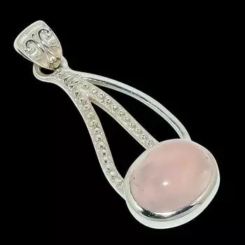 Натуральный розовый кварц, драгоценный камень, стерлинговое серебро 925 пробы, подарочная подвеска, 1,50 дюйма, Y4R15