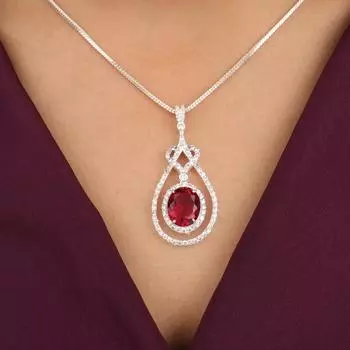 Натуральный розовый рубеллит драгоценный камень 925 стерлинговое серебро ювелирные изделия циркон кулон CZP-6-12