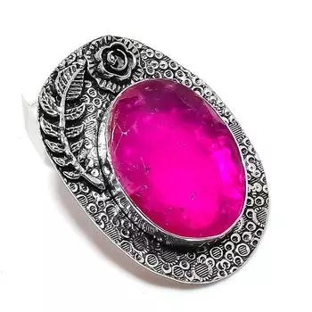 Ювелирная подвеска из стерлингового серебра 925 пробы с натуральным драгоценным камнем рубином 2,05 дюйма D7d96