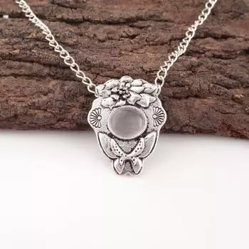 Натуральный Селенит Драгоценный Камень 925 Стерлинговое Серебро Ювелирные Изделия Ручной Работы Подвеска Для Нее CP-6-46