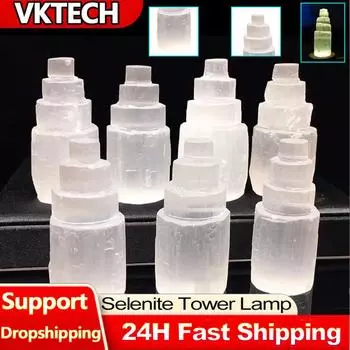 Натуральный селенитовый башенный светильник кварцевые прозрачные кристаллы украшения поделки драгоценные камни поделки для дома праздничные принадлежности для вечеринок