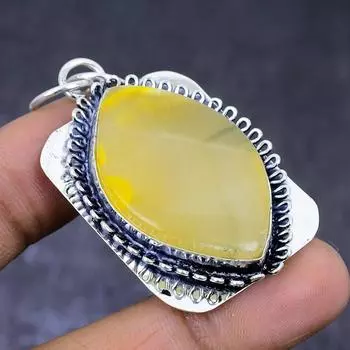 Натуральный септерианский драгоценный камень 925 пробы, серебряный ювелирный кулон 2,17 дюйма c7M49