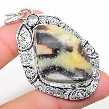 Натуральный септерианский камень, белый топаз, подвеска из стерлингового серебра 925 пробы, 2,64 дюйма, q2j93