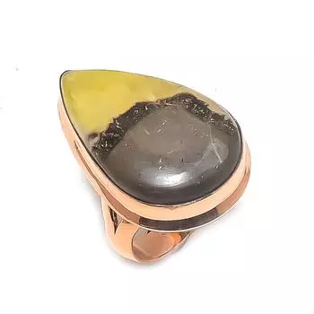 Натуральный септерианский камень драгоценный камень ручная работа медное ювелирное кольцо размер 6 p1z73