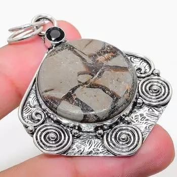 Натуральный септерианский камень, шпинель, подвеска из стерлингового серебра 925 пробы, 2,40 дюйма, v5r63