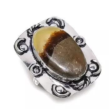 Натуральный септерианский камень, ювелирное кольцо из стерлингового серебра 925 пробы, размер 7 j6o02