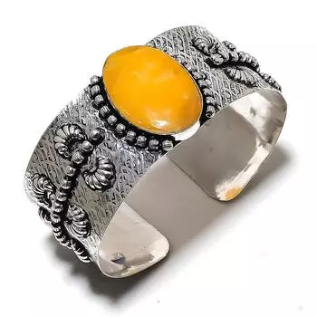 Натуральный септерийский драгоценный камень Noodal, браслет-манжета из стерлингового серебра 925 пробы, регулируемый. g1B74