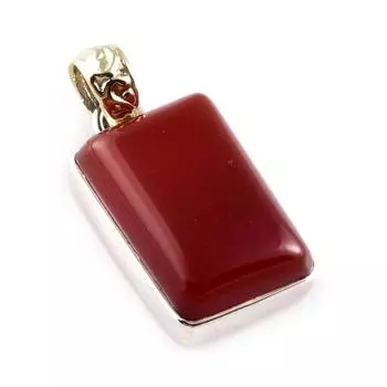 Натуральный сердолик, стерлинговое серебро 925 пробы, подарочный двухцветный кулон 1,3 дюйма O4n89