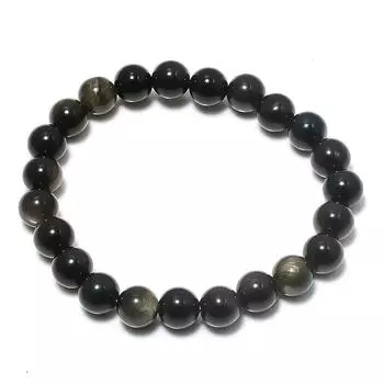 Натуральный серебристый обсидиан драгоценный камень манжета ручной работы регулируемый h5o85