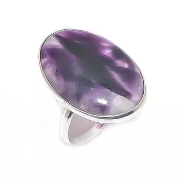 Натуральный шалфей аметист драгоценный камень 925 стерлингового серебра ювелирное изделие кольцо размер 7 a2p20
