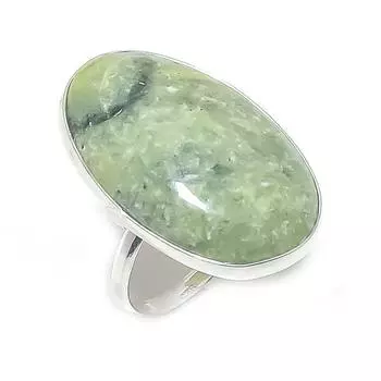 Натуральный швейцарский зеленый опал драгоценный камень 925 стерлингового серебра ювелирное кольцо размер 6.5 r7T92