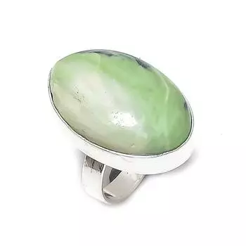 Натуральный швейцарский зеленый опал драгоценный камень 925 стерлингового серебра ювелирное кольцо размер 8 e8b90