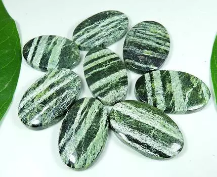 Натуральный швейцарский зеленый опал овальный кабошон россыпью драгоценный камень 08 шт. лот 409 карат. РQ-200