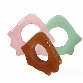 Натуральный скребковый массажный инструмент, массажер для тела, царапающий камень Гуаша, спа-скребок для лица, спины, здравоохранения, против морщин 1pcs