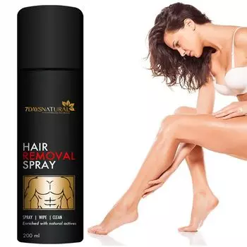 НАТУРАЛЬНЫЙ спрей для удаления волос для мужчин и женщин, подмышек и ног | Все типы кожи(200 мл) (200 Ml)