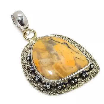 Натуральный сумасшедший кружевной агат, двухцветный кулон из стерлингового серебра 925 пробы, 2,17 дюйма, K7h27
