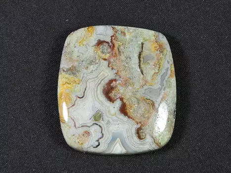 Натуральный сумасшедший кружевной агат овальный кабошон ювелирный камень 30X33X06 мм SK-846