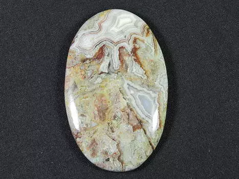 Натуральный сумасшедший кружевной агат овальный кабошон ювелирный камень 32X51X06 мм SK-853