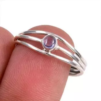 Натуральный танзанит, ювелирное кольцо из стерлингового серебра 925 пробы, размер 8,5 H3m58