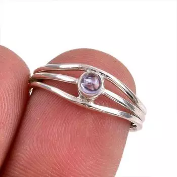 Натуральный танзанит, ювелирное кольцо из стерлингового серебра 925 пробы, размер 6 y9u59