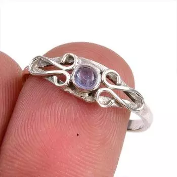 Натуральный танзанит, ювелирное кольцо из стерлингового серебра 925 пробы, размер 8, N5b68