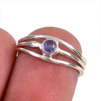 Натуральный танзанит, ювелирное кольцо из стерлингового серебра 925 пробы, размер 5,5 v3T45