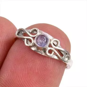 Натуральный танзанит, ювелирное кольцо из стерлингового серебра 925 пробы, размер 5,5 t9d47