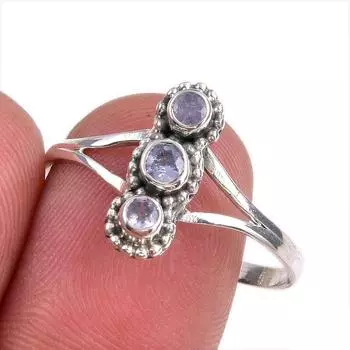 Натуральный танзанит, ювелирное кольцо из стерлингового серебра 925 пробы, размер 11 H3p07