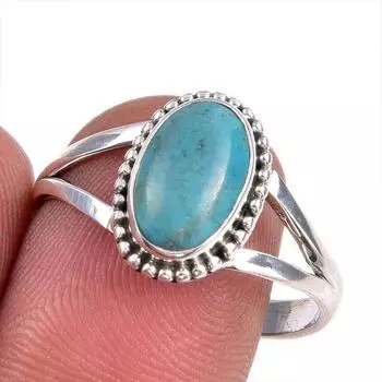 Натуральный тибетский бирюзовый драгоценный камень 925 чистое серебро ювелирное кольцо размер 10 M5D27