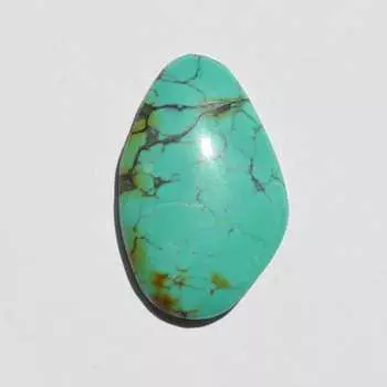 Натуральный тибетский бирюзовый драгоценный камень кабошон необычной формы, 34x22x6 мм полудрагоценный россыпью камень, ювелирный камень (28-каратный) 34x22x6 mm разноцветный
