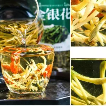 Натуральный травяной чай с жимолостью Классический китайский органический цветочный чай Цзиньиньхуа 40 г