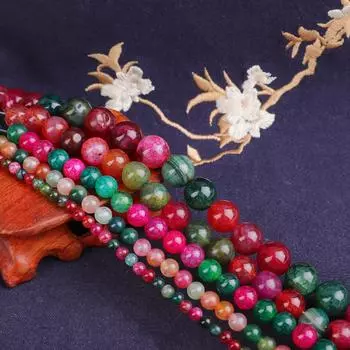 Натуральный турмалин, агат, камень, круглые свободные бусины для изготовления ювелирных изделий, ожерелья «сделай сам» 4mm 89pcs