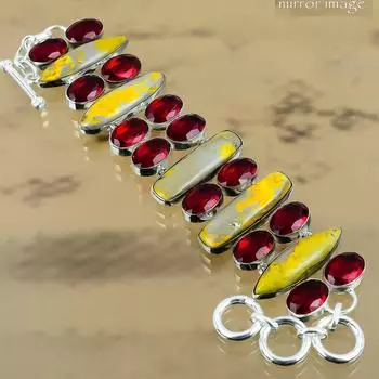 Натуральный Яшма Шмель Цепочка Регулируемый Браслет Серебро 925 пробы Для Женщин Adjustable