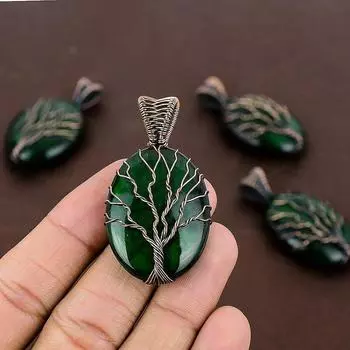 Натуральный зеленый лабрадорит, драгоценный камень, медная проволока, подарочная подвеска 2,17 дюйма W9f78