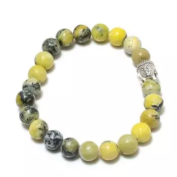 Натуральный зеленый опал драгоценный камень манжета ручной работы регулируемый R6g32