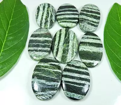 Натуральный зеленый швейцарский опал овальный кабошон россыпью драгоценный камень 08 шт. лот 412 карат. РQ-205