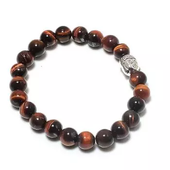 Натуральный железный тигровый глаз драгоценный камень манжета ручной работы регулируемый j7C86