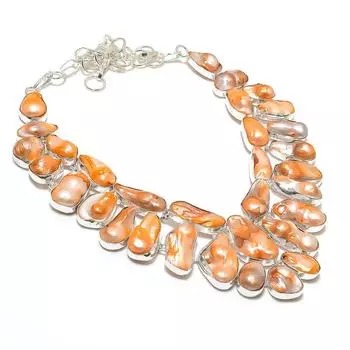 Натуральный жемчуг блистер драгоценный камень 925 стерлингового серебра ювелирные изделия ожерелье 18 u0b59