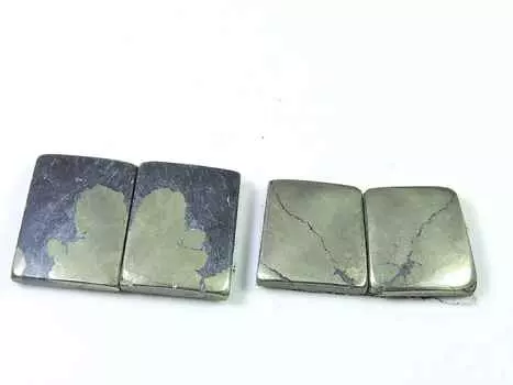 Натуральный золотой пирит Appach 2 парных восьмиугольных кабошона драгоценного камня 15-18 мм SK-2146