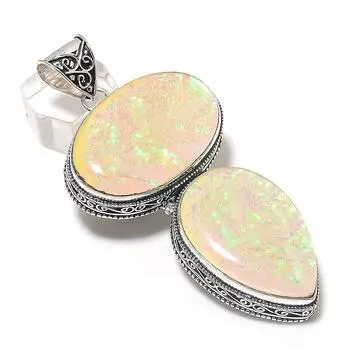 Natural Orange Triplet Opal 925 Sterling Silver Jewelry Pendant 3.35 N1s35