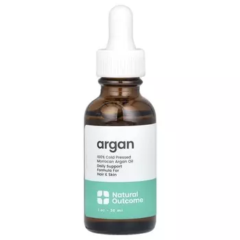 Natural Outcome, 100% марокканское аргановое масло холодного отжима, 30 мл (1 унция)