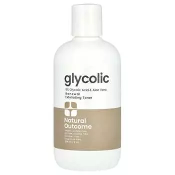 Natural Outcome, Glycolic, обновляющий отшелушивающий тоник, без отдушек, 235 мл (8 унций)