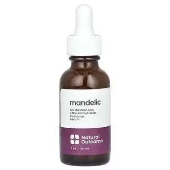 Natural Outcome, Mandelic, Radiance Serum, Unscented, 1oz (30ml)
